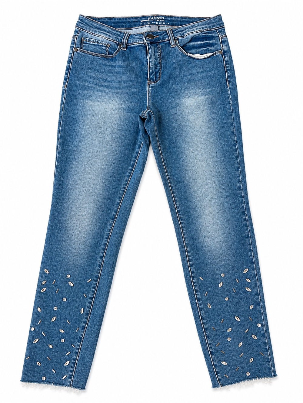 Ruff Hewn Blue Skinny Jeans with Ankle Cutouts